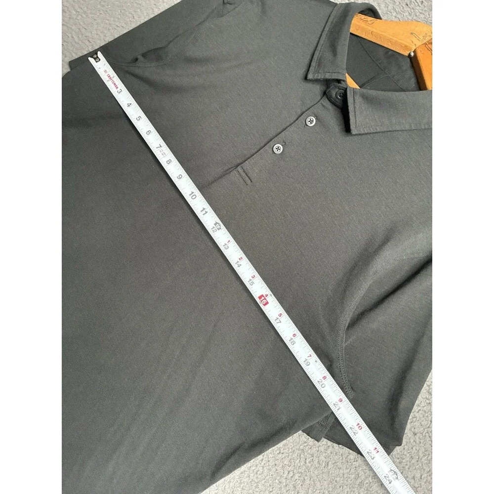 Lululemon Men’s Black Performance Evolution Polo Shirt Size L Stretch Golf - Picture 10 of 11